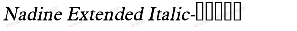 Nadine Extended Italic字体转换